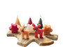 Aberto Design Christmas Candle Set12 Multicolor